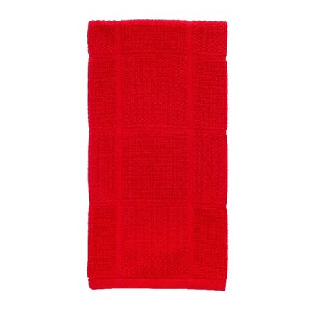 T-FAL Red Cotton Checked Parquet Kitchen Towel 10948